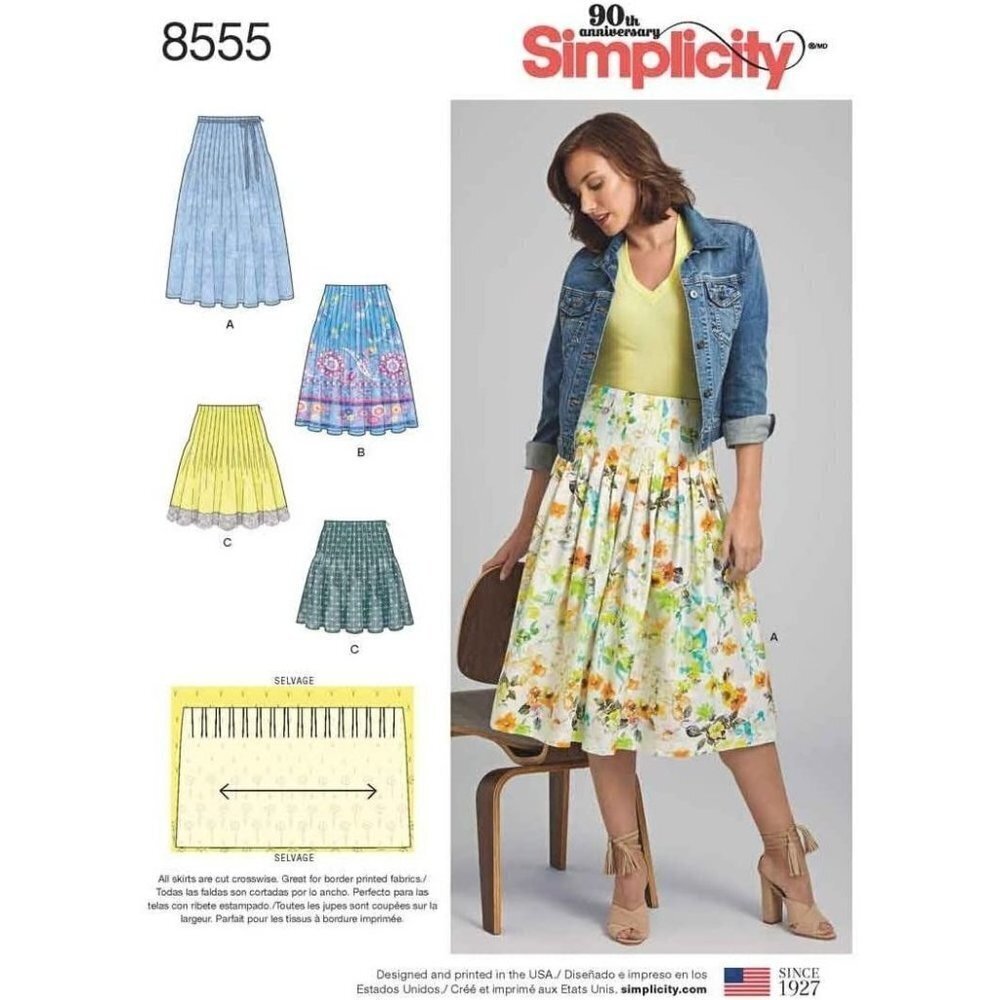 Simplicity Sewing‎ Pattern D0905 8555 Misses Skirt